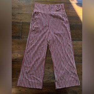 CAbi Red and Blue Chevron Pants- size Medium